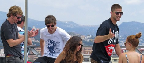 Iván Massagué, Adrián Lastra, Luis Fernández y Ana Polvorosa en Málaga