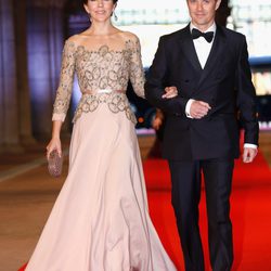 Los príncipes Federico y Mary de Dinamarca en la cena previa a la abdicación de la Reina Beatriz de Holanda