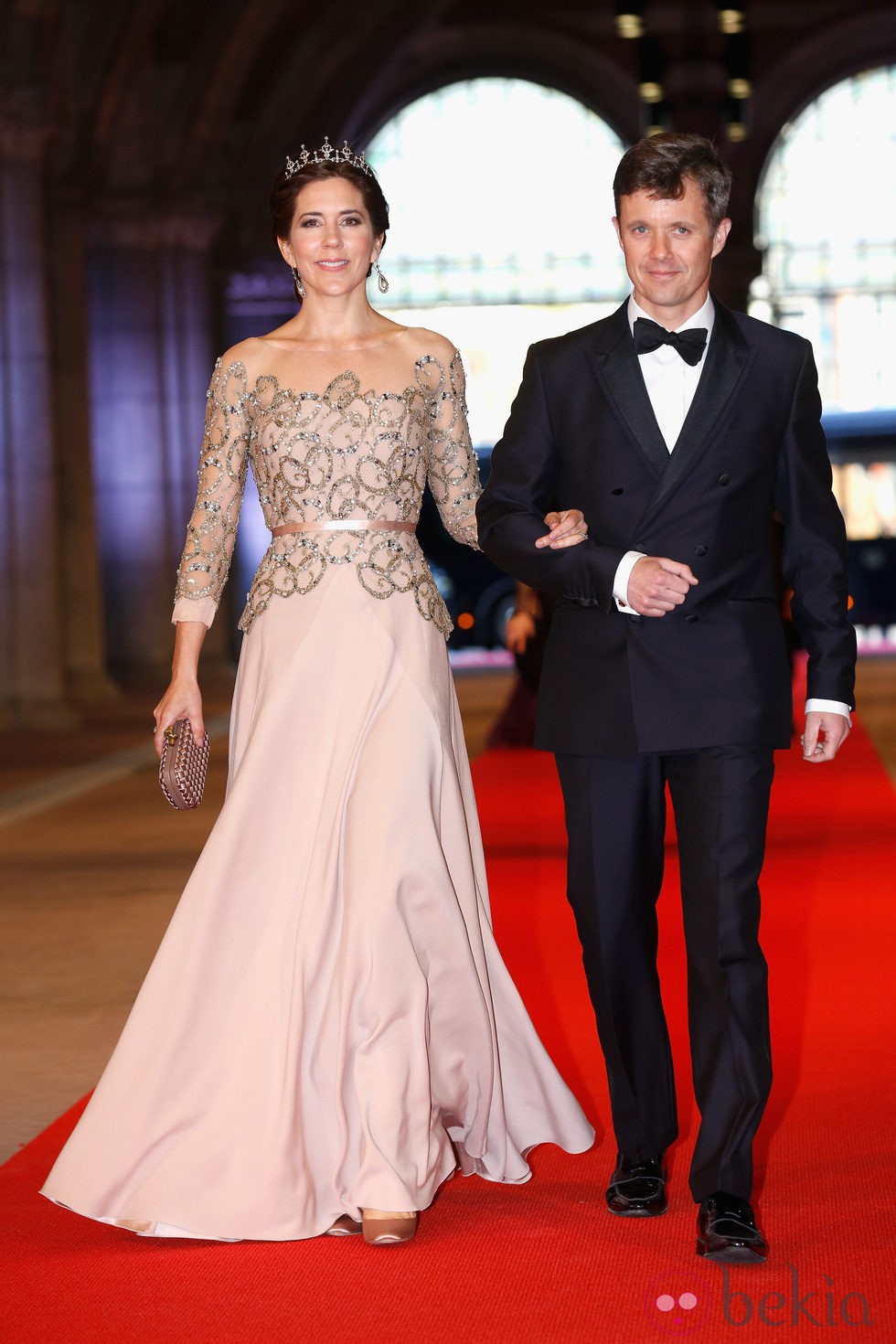 Los príncipes Federico y Mary de Dinamarca en la cena previa a la abdicación de la Reina Beatriz de Holanda