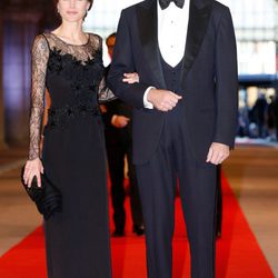 Los príncipes Felipe y Letizia de España en la cena previa a la abdicación de la Reina Beatriz de Holanda