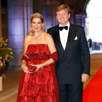 Los príncipes Guillermo y Máxima de Holanda en la cena previa a la abdicación de la Reina Beatriz de Holanda