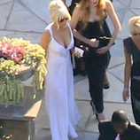 Lindsay Lohan en la boda de Kim Kardashian