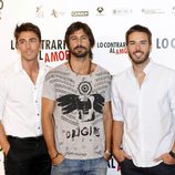 Rubén Sanz, Hugo Silva y Álex Barahona en la presentación de 'Lo contrario al amor'