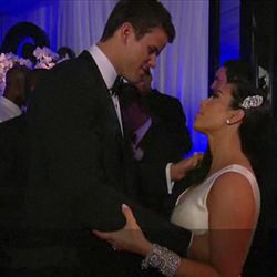 Kim Kardashian y Kris Humphries bailando el día de su boda