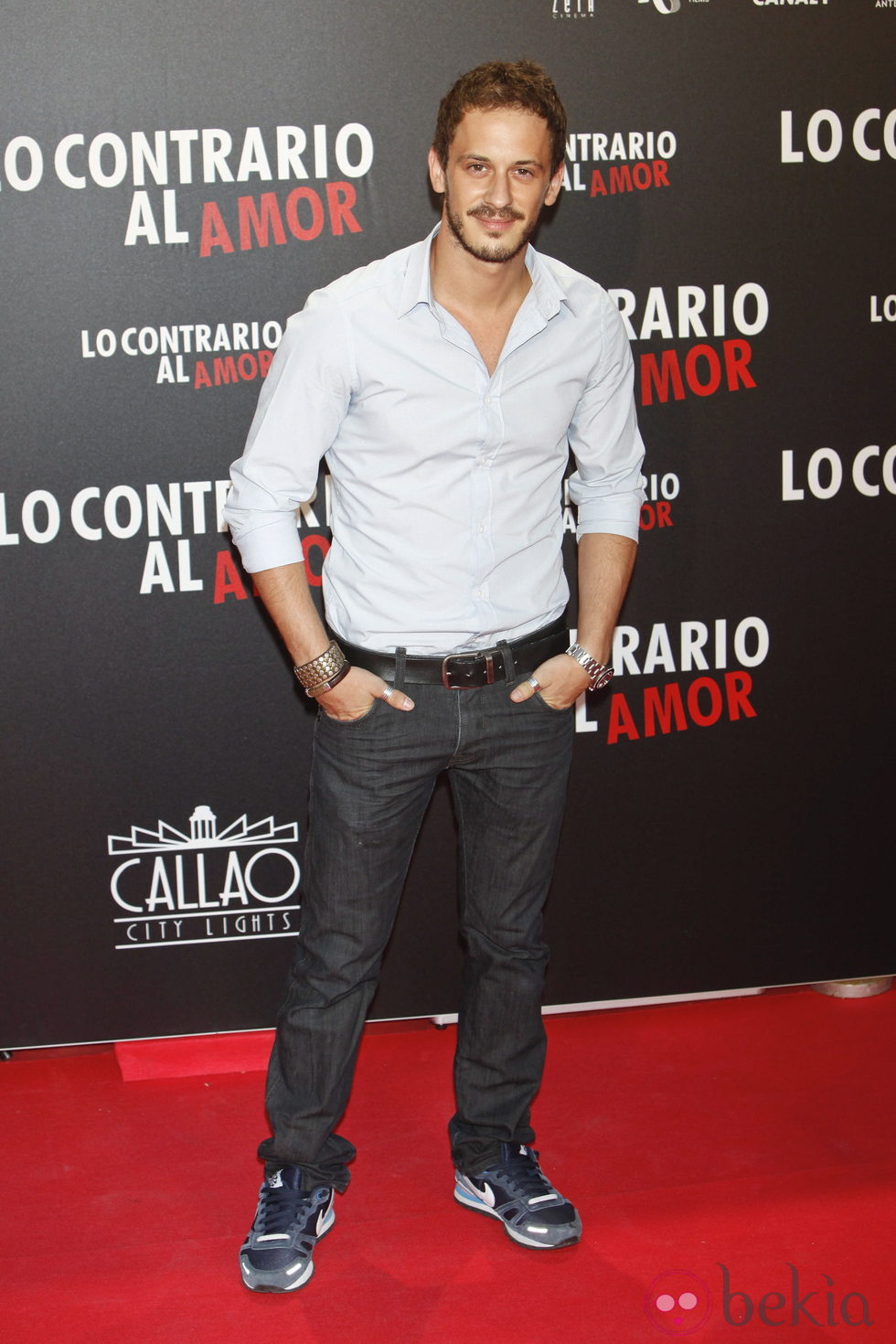 Elio González en el estreno de 'Lo contrario al amor' en Madrid