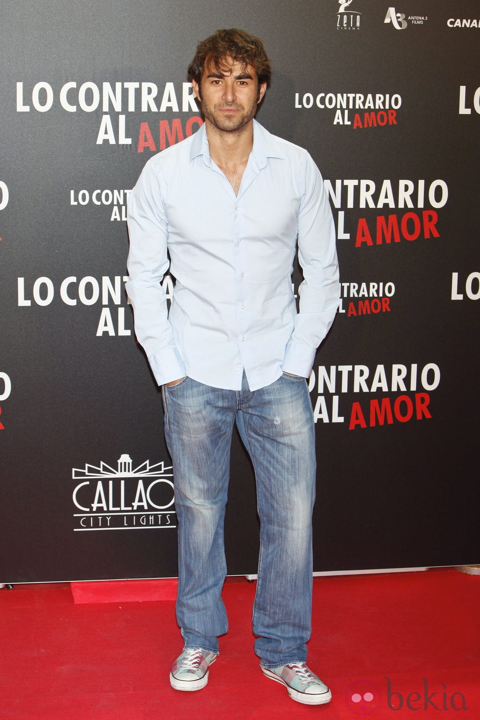 Daniel Muriel en el estreno de 'Lo contrario al amor' en Madrid