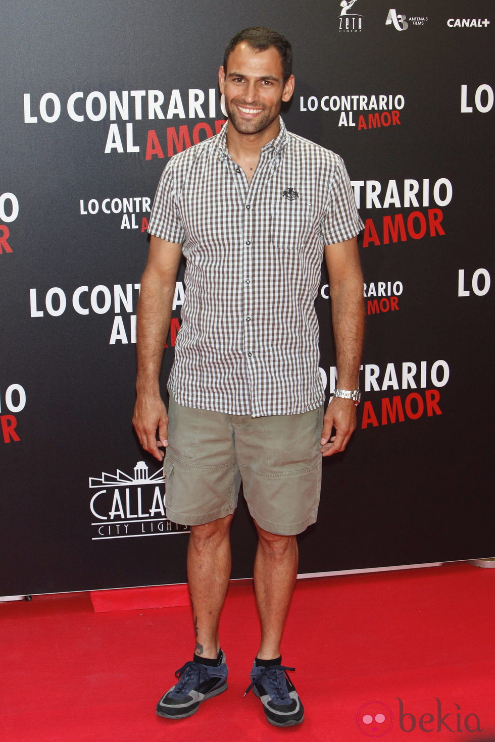 Darío Barrio en el estreno de 'Lo contrario al amor' en Madrid