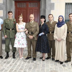 José Ángel Trigo, Gonzalo Ramos, Natalia Sánchez y Alberto Jiménez de la séptima temporada de 'Amar en tiempos revueltos'