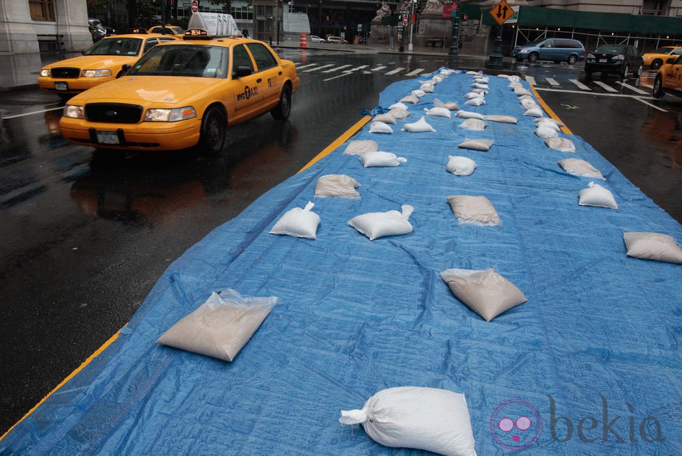 El distrito Flatiron de Nueva York se prepara para la llegada del huracán Irene