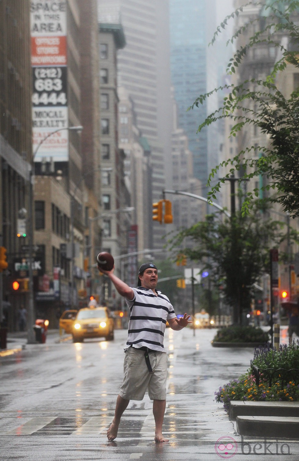 La lluvia cubre Nueva York antes de la llegada del huracán Irene