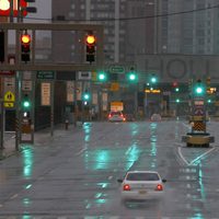 El Túnel Holland de Nueva York vacío antes de la llegada del huracán Irene