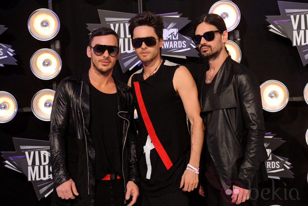 Shannon Leto, Jared Leto y Tomo Milicevic en los MTV Movie Awards 2011