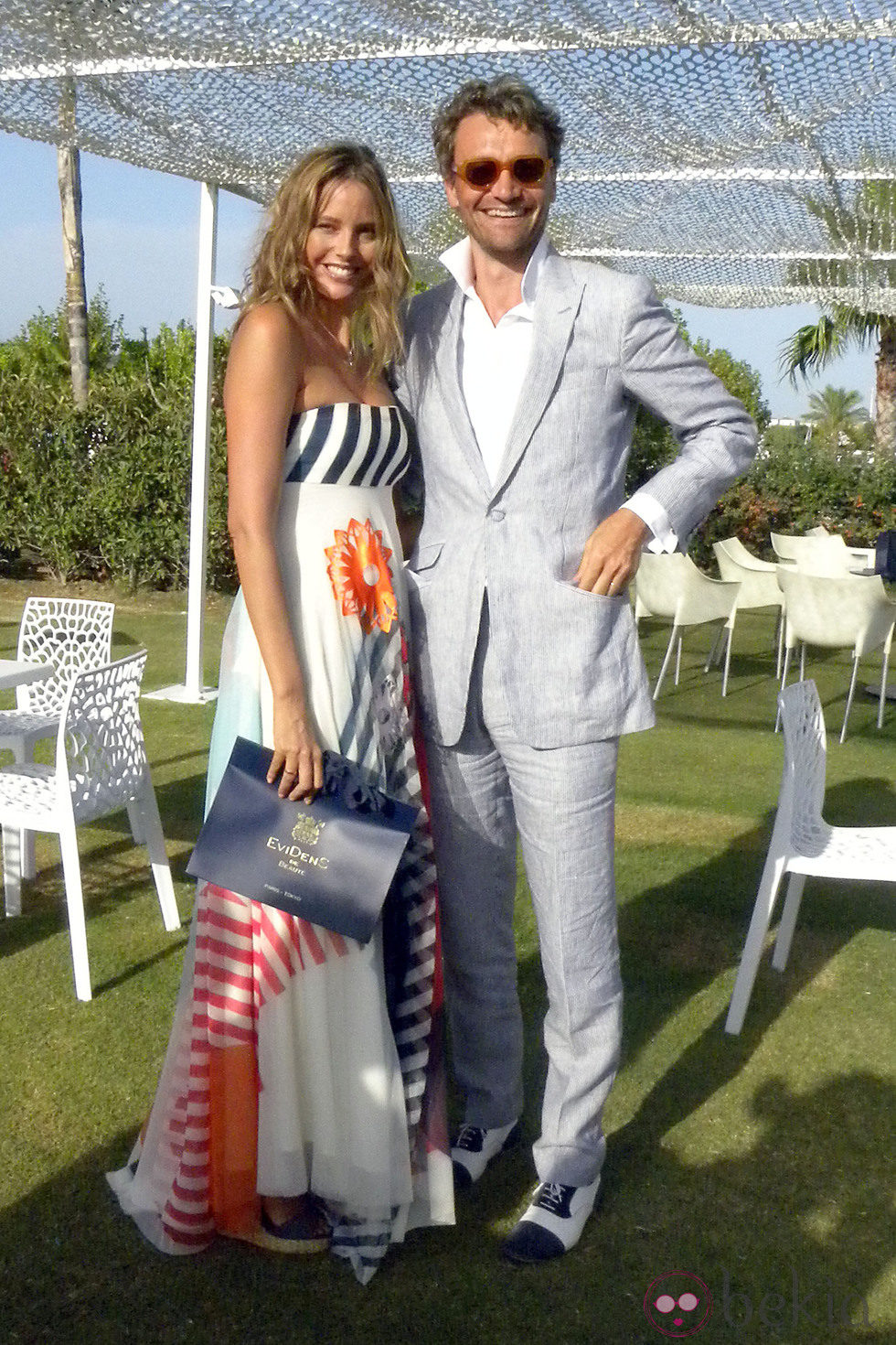 Estefanía Luyk y José Luis Díez de Baldeón en la final de Polo de Sotogrande