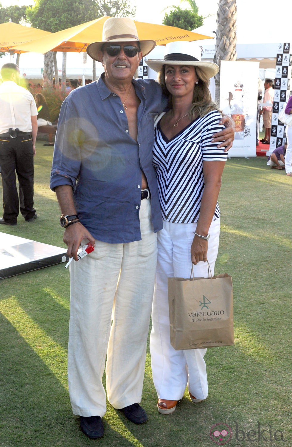 Julián Muñoz y Karina Pau en la final de Polo de Sotogrande