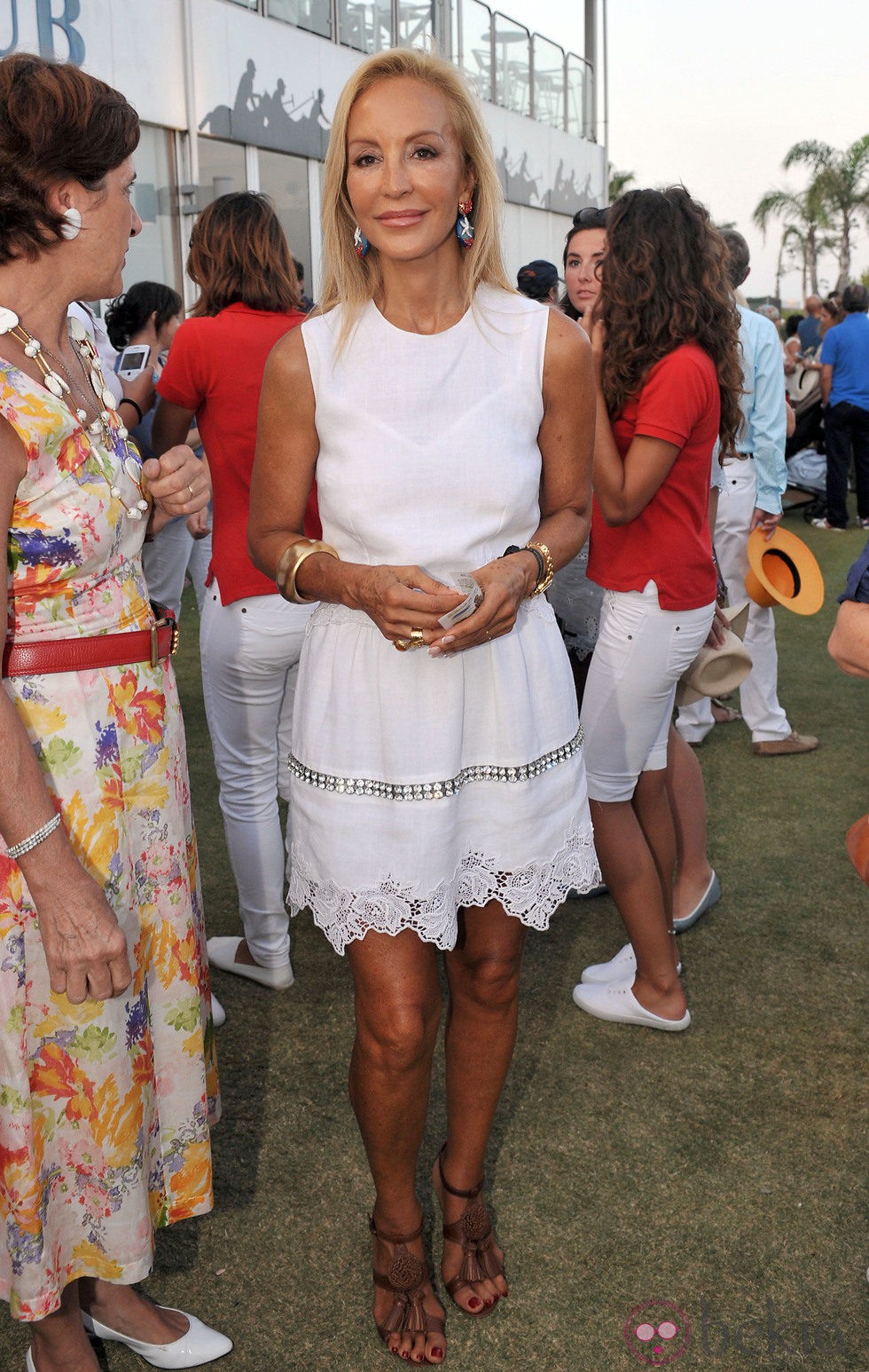 Carmen Lomana en la final de polo de Sotogrande