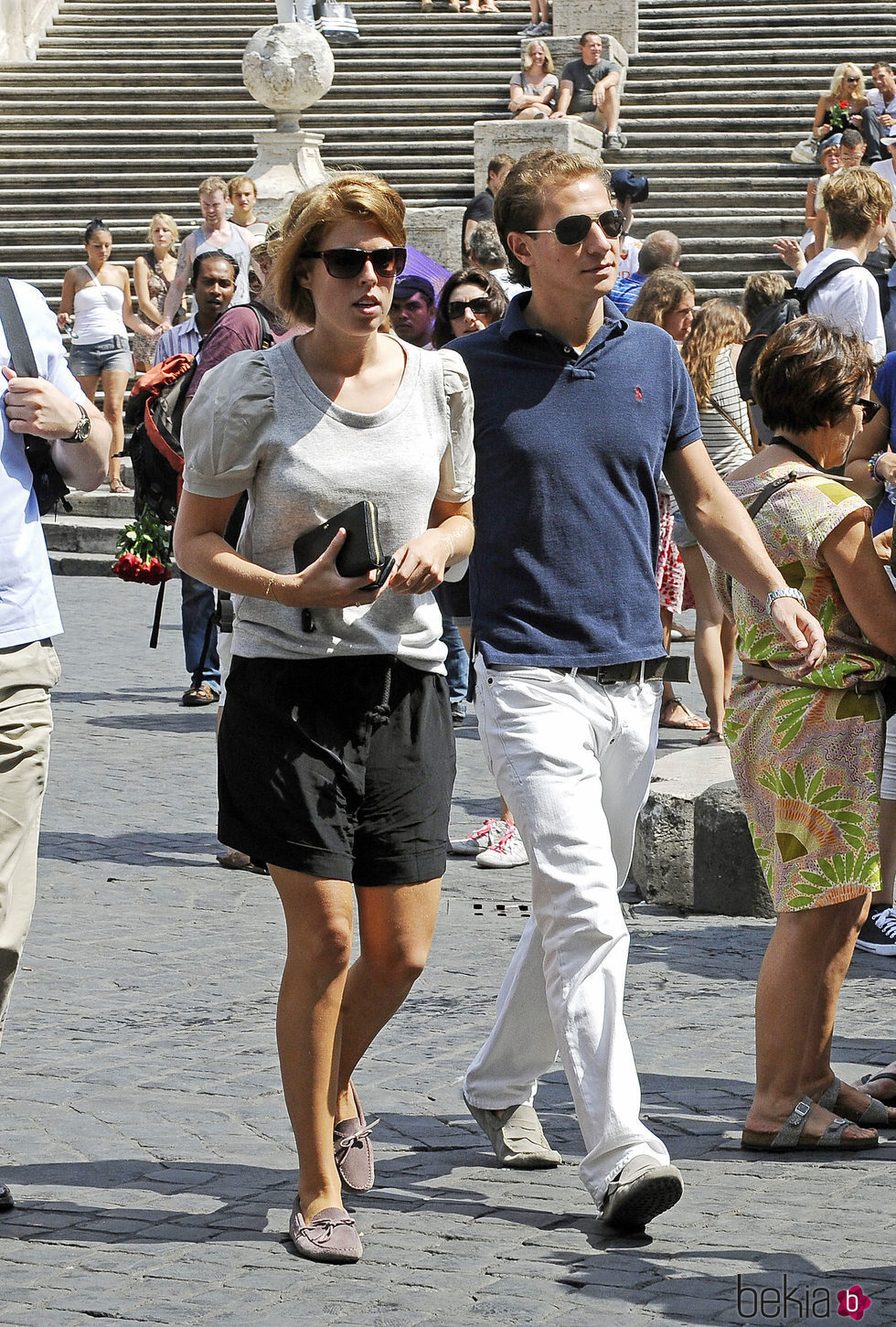 Beatriz de York y Dave Clark hacen turismo en Roma