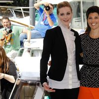 Evan Rachel Wood y Marisa Tomei en la presentación de 'The ides of march' en Venecia