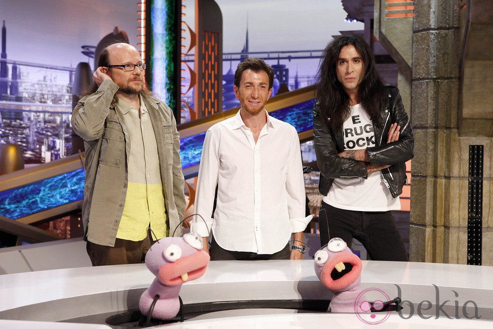 Santiago Segura, Pablo Motos y Mario Vaquerizo en la presentación de 'El hormiguero 3.0'