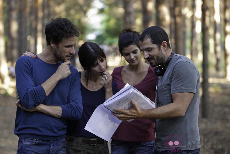 Daniel Grao, Maribel Verdú y Clara Lago en el rodaje de 'FIN'