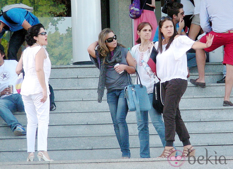 María José Campanario con sus compañeras de la Universidad Europea de Madrid