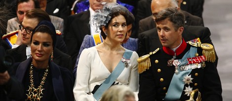 Los príncipes Federico y Mary de Dinamarca en la ceremonia de investidura de Guillermo Alejandro de Holanda