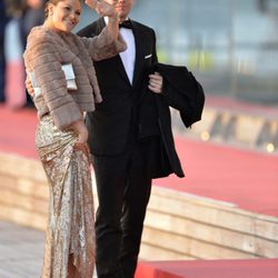 Victoria y Daniel de Suecia en la cena de gala por la coronación de Guillermo Alejandro de Holanda