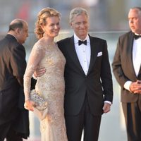 Felipe y Matilde de Bélgica en la cena de gala por la coronación de Guillermo Alejandro de Holanda