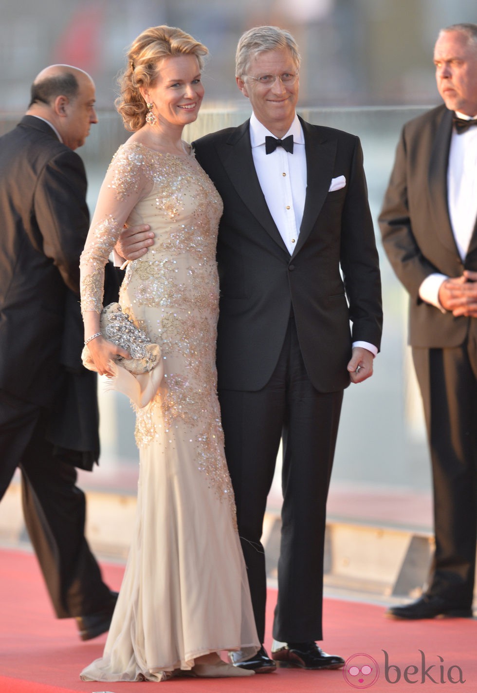 Felipe y Matilde de Bélgica en la cena de gala por la coronación de Guillermo Alejandro de Holanda