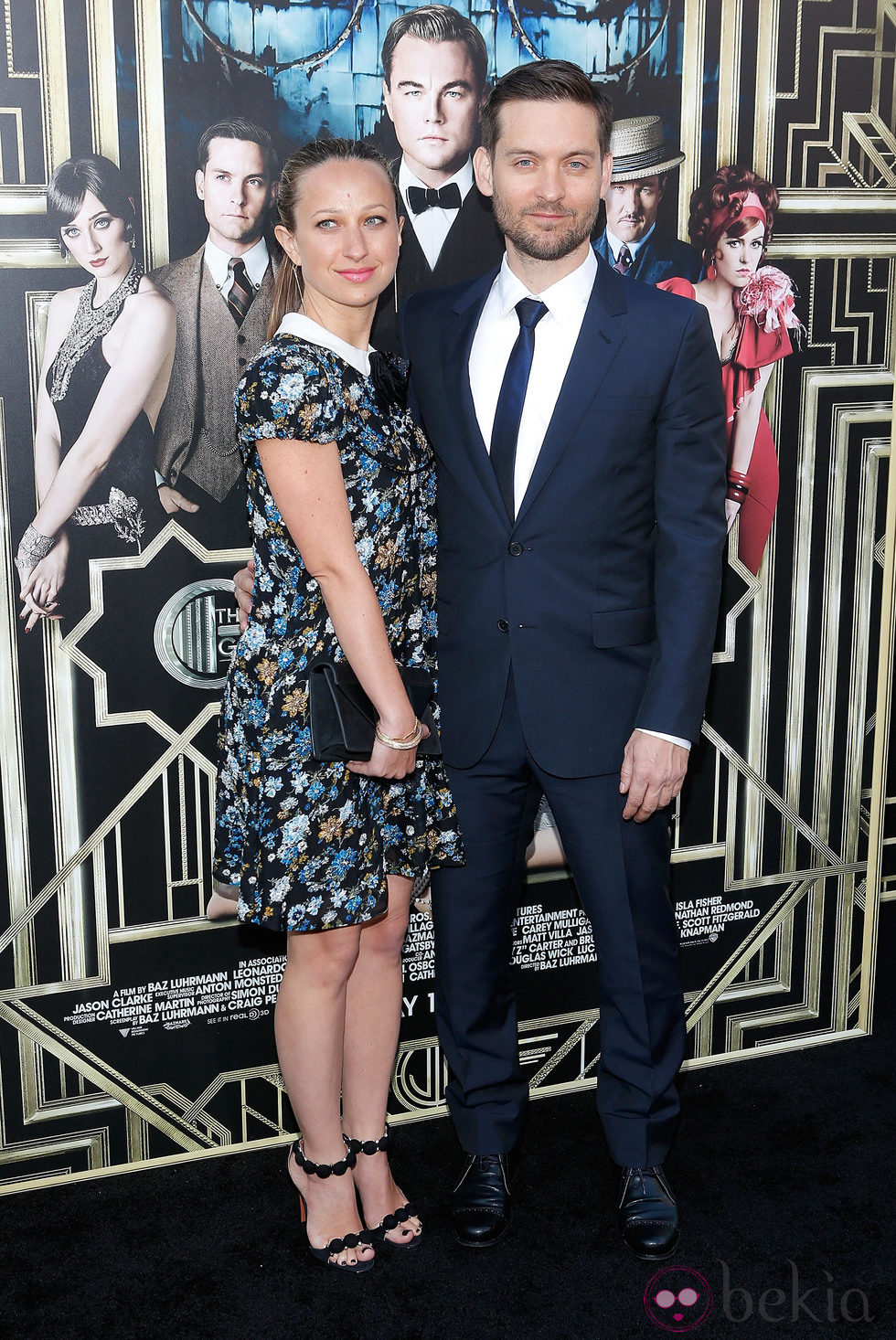 Tobey Maguire y su esposa Jennifer Meyer en la premiere en Nueva York de 'El gran Gatsby'