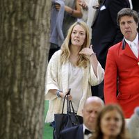 Marta Ortega y Cayetano Martínez de Irujo en el Concurso de Saltos de Madrid 2013