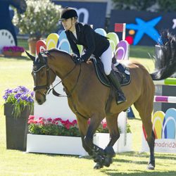 Marta Ortega compitiendo en el Concurso de Saltos de Madrid 2013