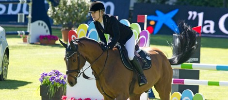 Marta Ortega compitiendo en el Concurso de Saltos de Madrid 2013