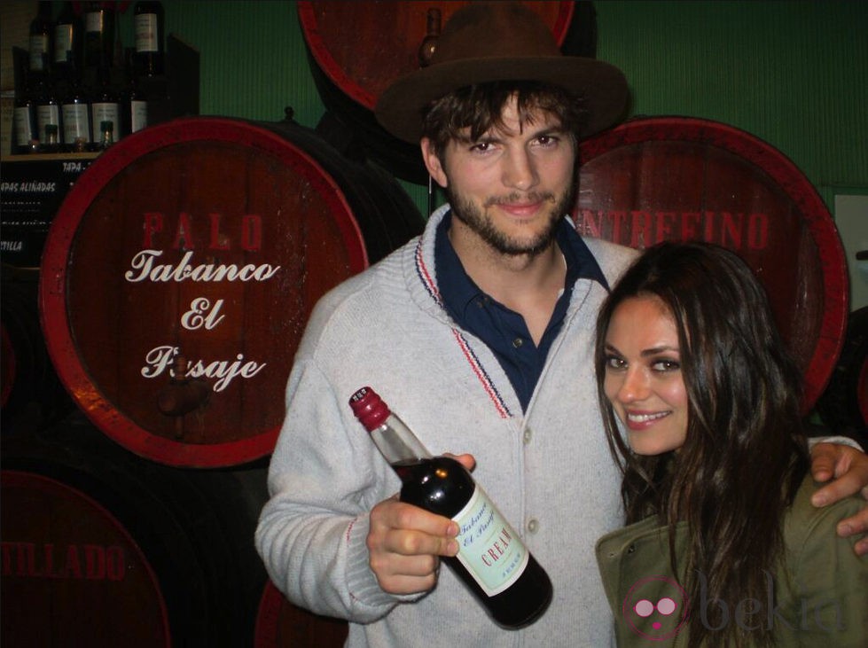 Ashton Kutcher y Mila Kunis en Jerez