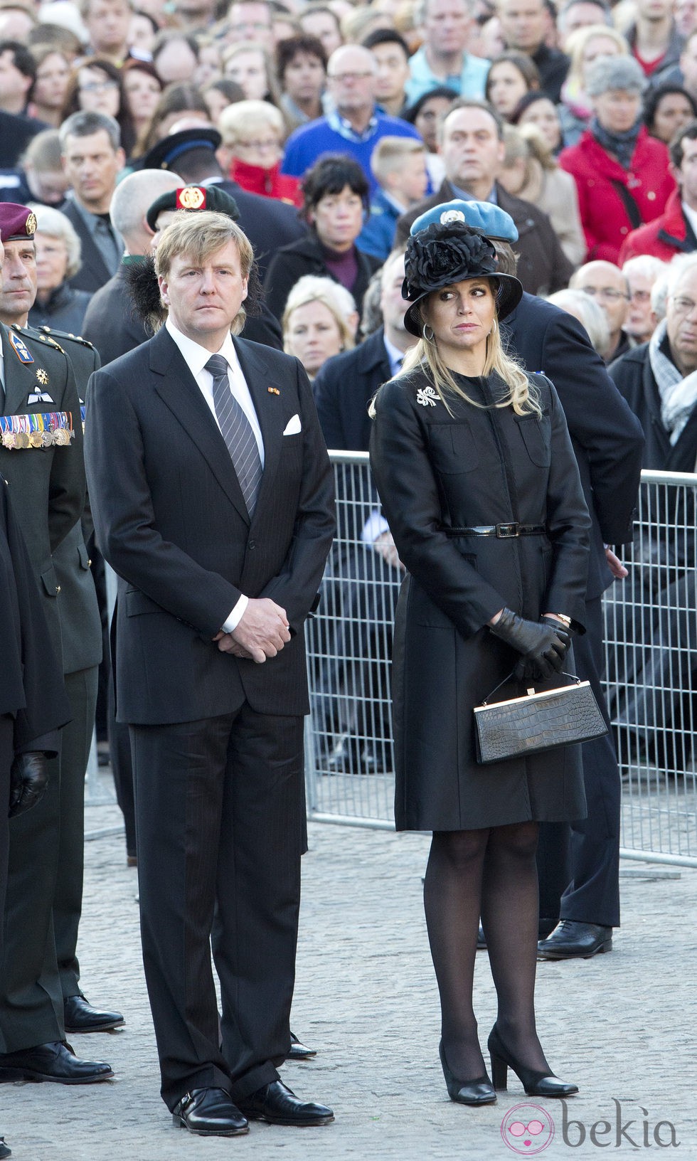 Los Reyes Guillermo Alejandro y Máxima de Holanda en el Día de los Caídos