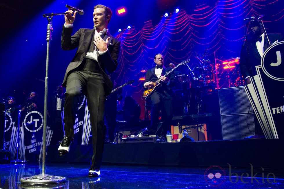 Justin Timberlake durante su concierto en el Roseland Ballroom de Nueva York