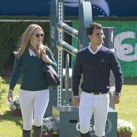 Marta Ortega y Sergio Álvarez en el Concurso de Saltos de Madrid 2013