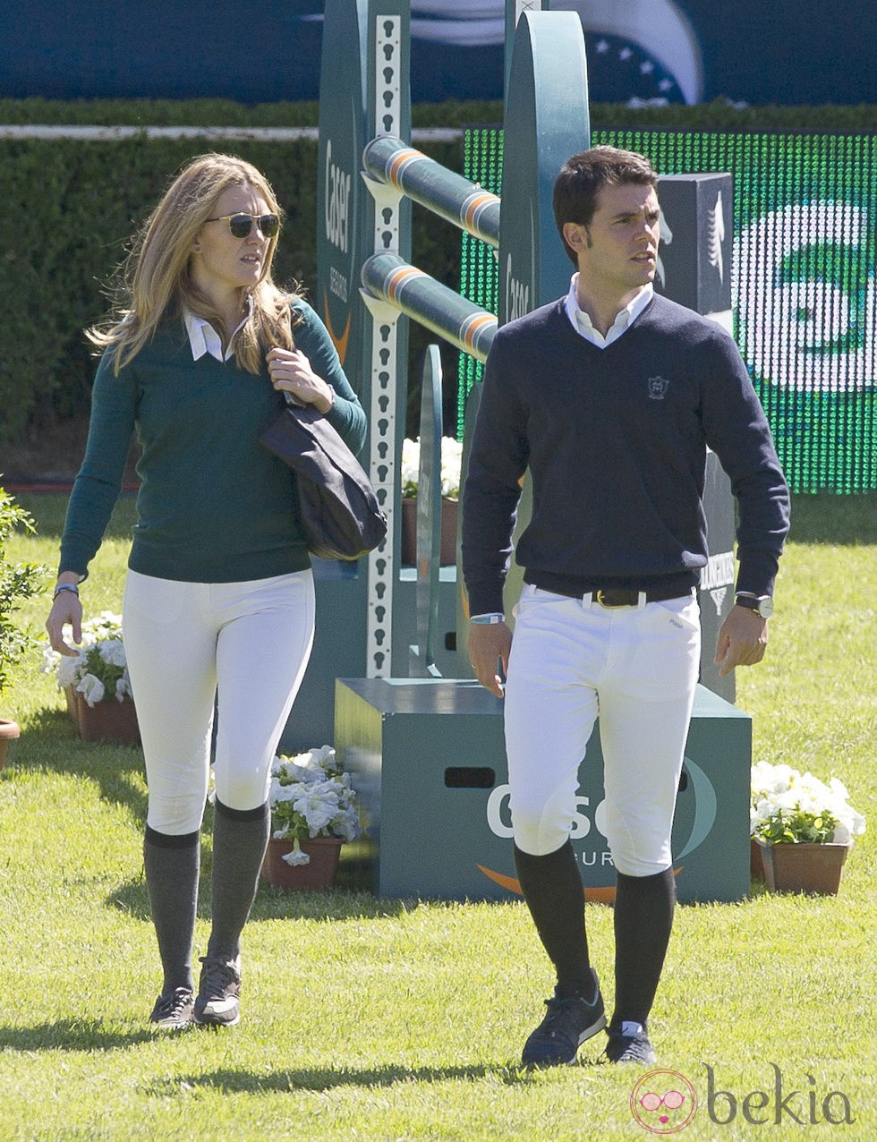 Marta Ortega y Sergio Álvarez en el Concurso de Saltos de Madrid 2013