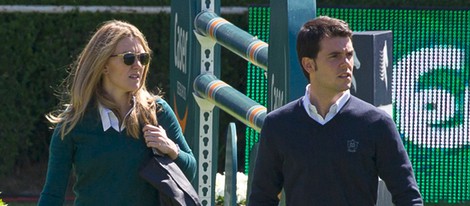 Marta Ortega y Sergio Álvarez en el Concurso de Saltos de Madrid 2013