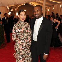 Kim Kardashian y Kanye West en la Gala del MET 2013