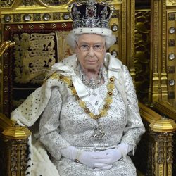 La Reina Isabel en la lectura del programa legislativo del Gobierno Británico