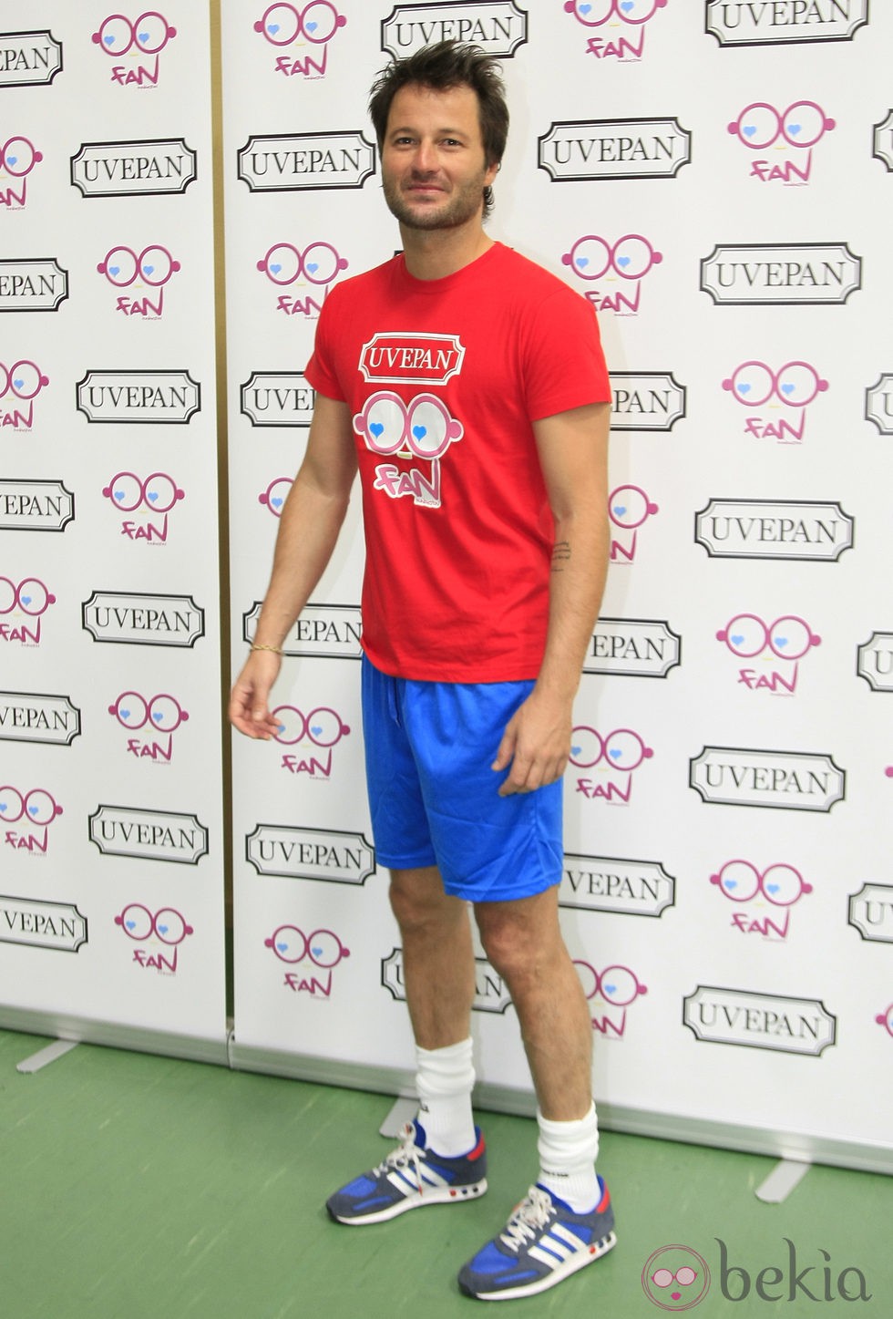 Fernando Andina durante un partido solidario en Madrid