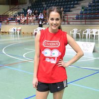 Silvia Alonso durante un partido solidario en Madrid