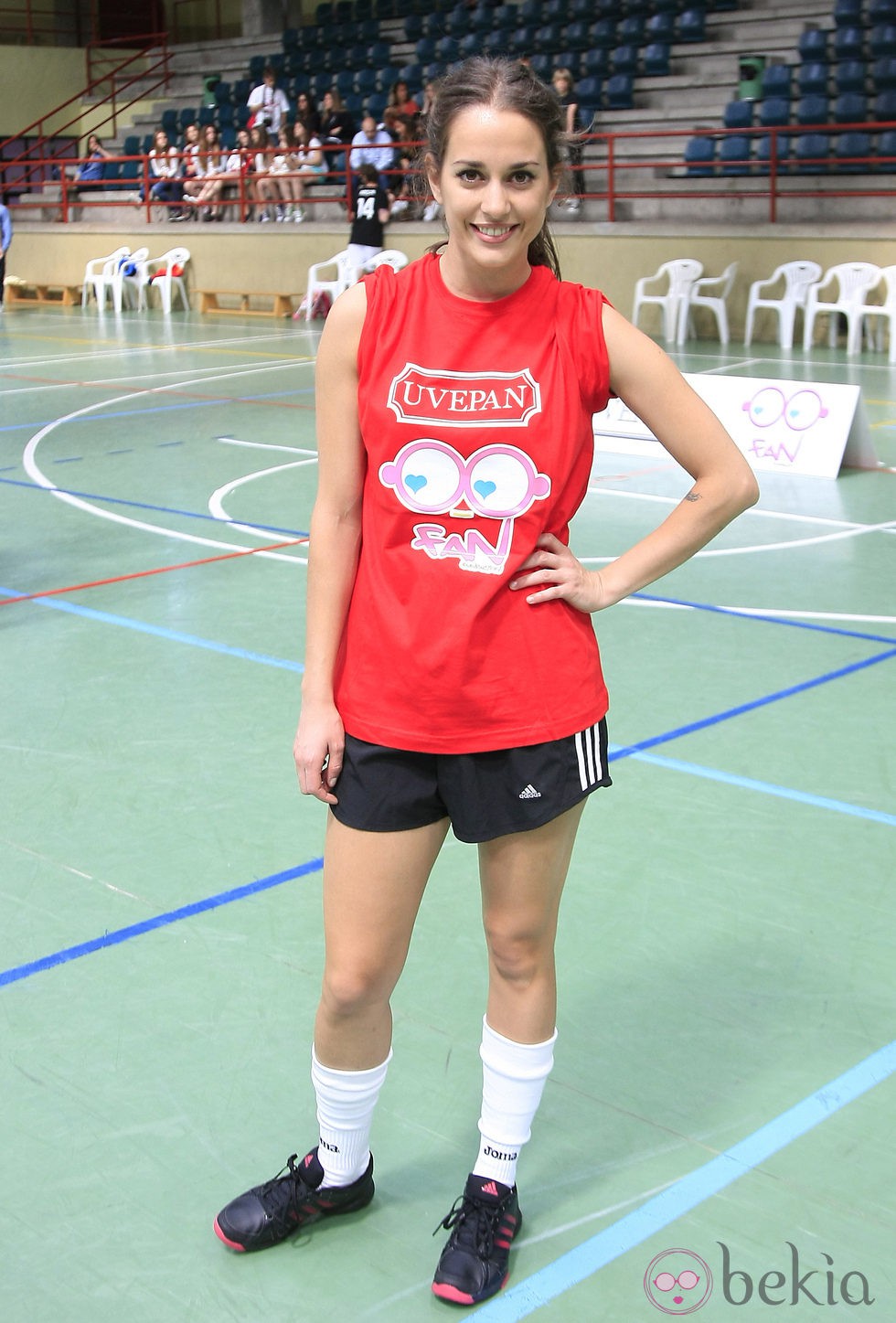 Silvia Alonso durante un partido solidario en Madrid