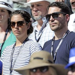 Blanca Suárez y Miguel Ángel Silvestre en la final del Open de Madrid 2013