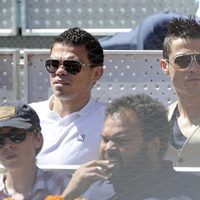 Cristiano Ronaldo y Pepe en la final del Open de Madrid 2013