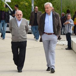 Luis del Olmo en el funeral de Constantino Romero