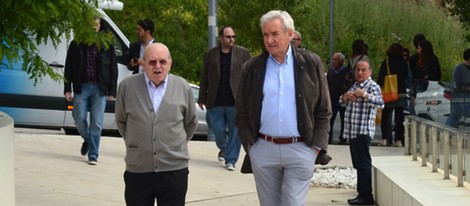 Luis del Olmo en el funeral de Constantino Romero