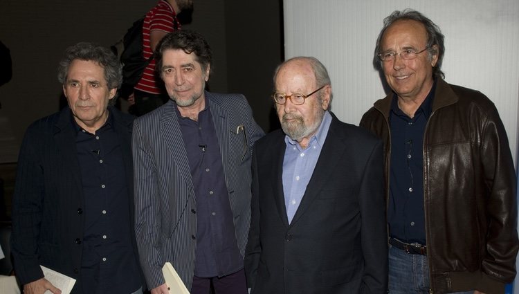 Miguel Ríos, Joaquín Sabina, José Manuel Caballero Bonald y Joan Manuel Serrat