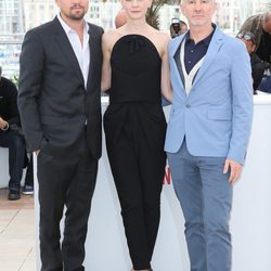 Leonardo DiCaprio, Carey Mulligan y Baz Luhrmann en el Festival de Cine de Cannes 2013