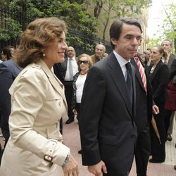 José María Aznar y Ana Botella en el funeral de Mercedes de la Merced